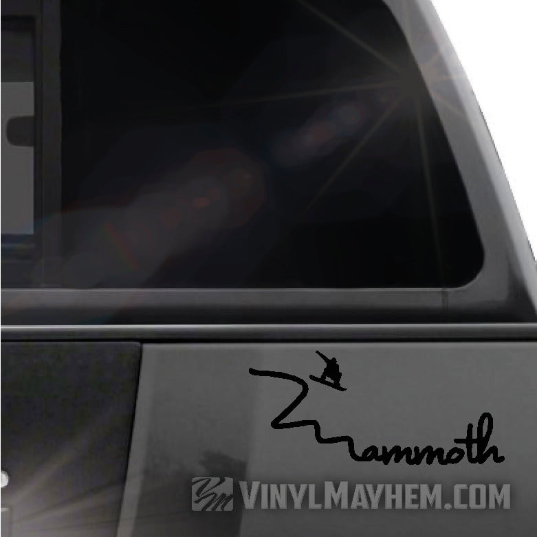 Mammoth snowboarder vinyl sticker