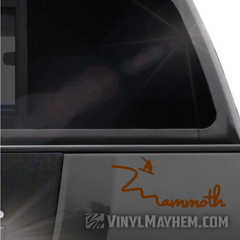 Mammoth snowboarder vinyl sticker