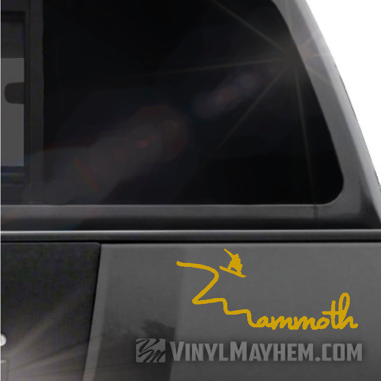 Mammoth snowboarder vinyl sticker
