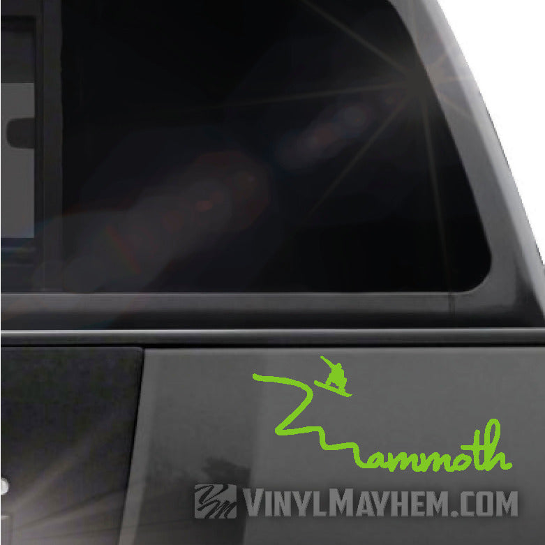 Mammoth snowboarder vinyl sticker