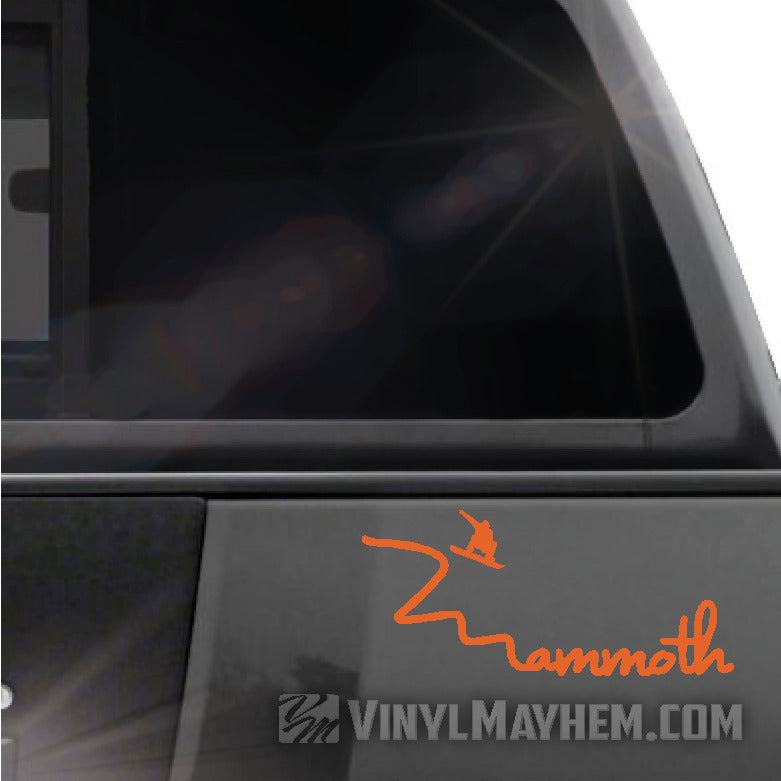 Mammoth snowboarder vinyl sticker
