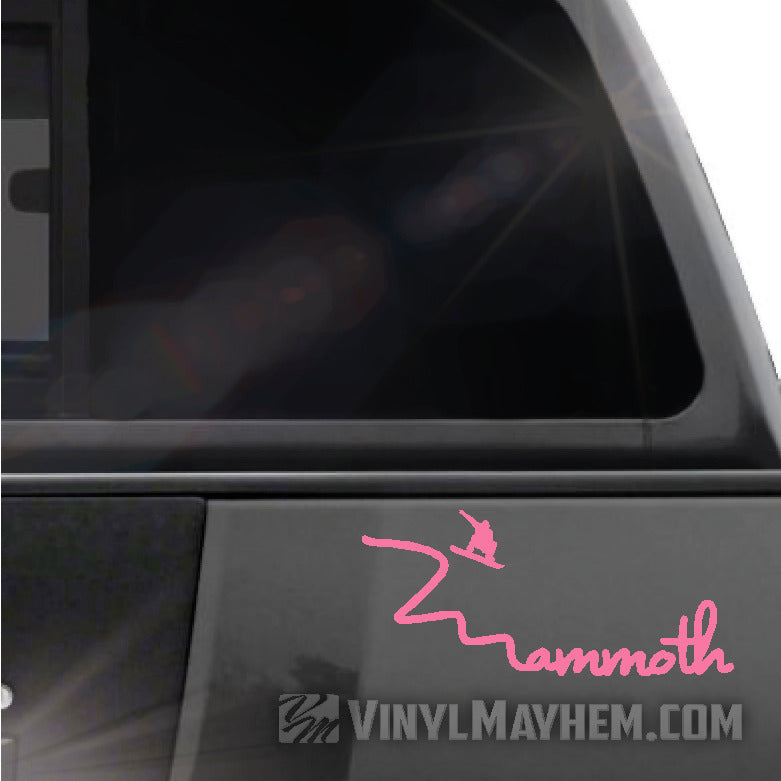 Mammoth snowboarder vinyl sticker