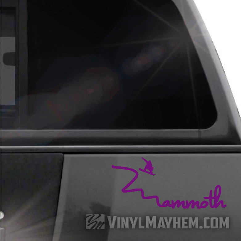 Mammoth snowboarder vinyl sticker