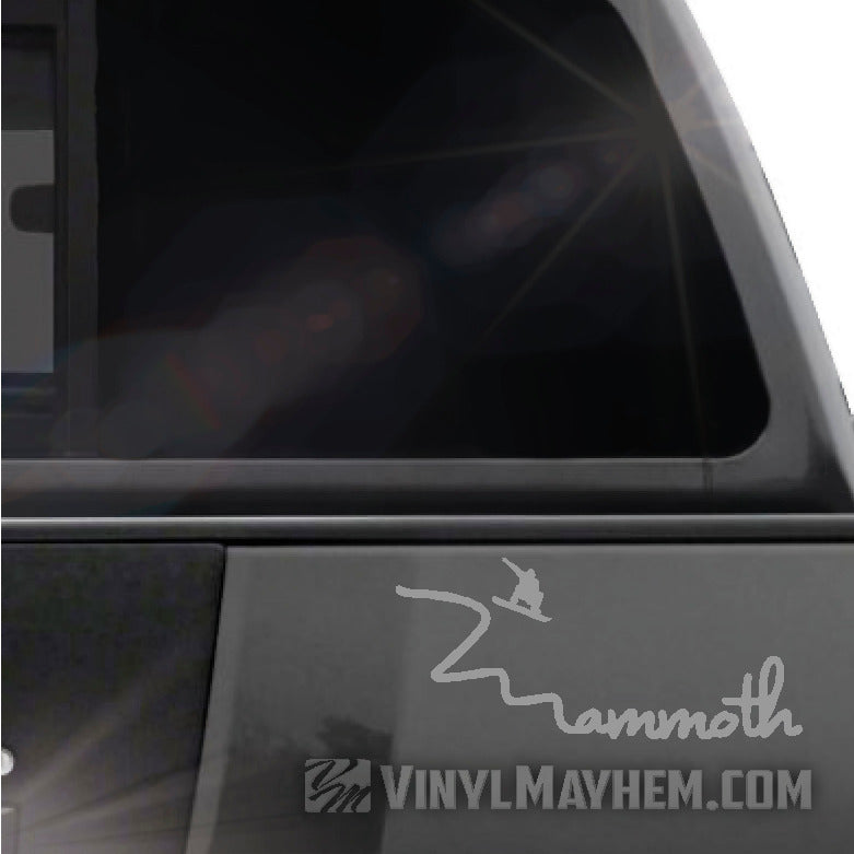 Mammoth snowboarder vinyl sticker