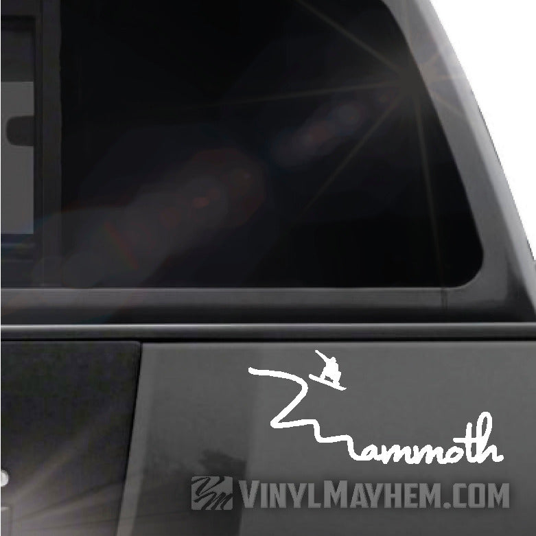 Mammoth snowboarder vinyl sticker