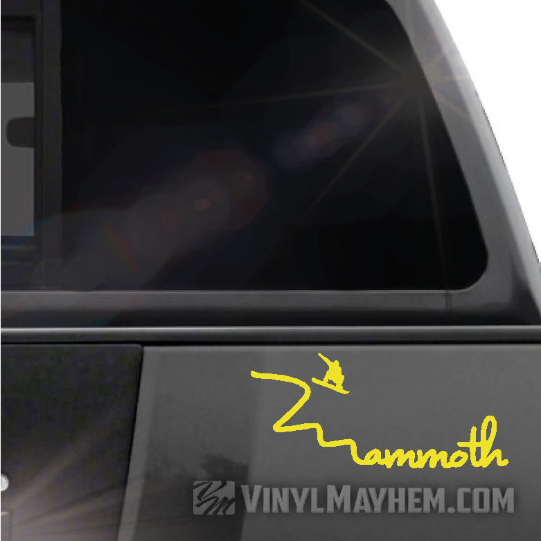 Mammoth snowboarder vinyl sticker