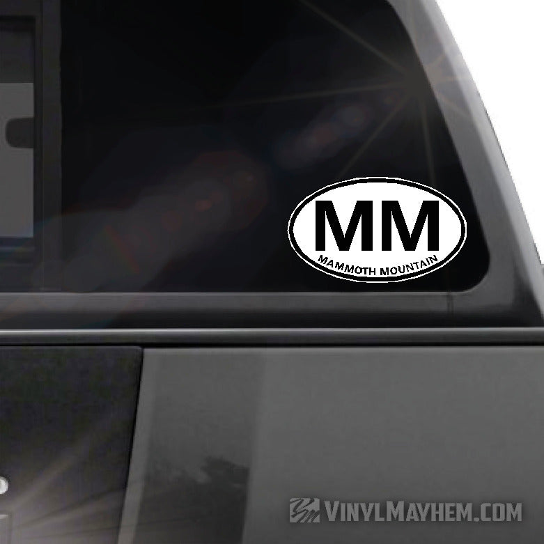 Mammoth Mountain MM oval sticker