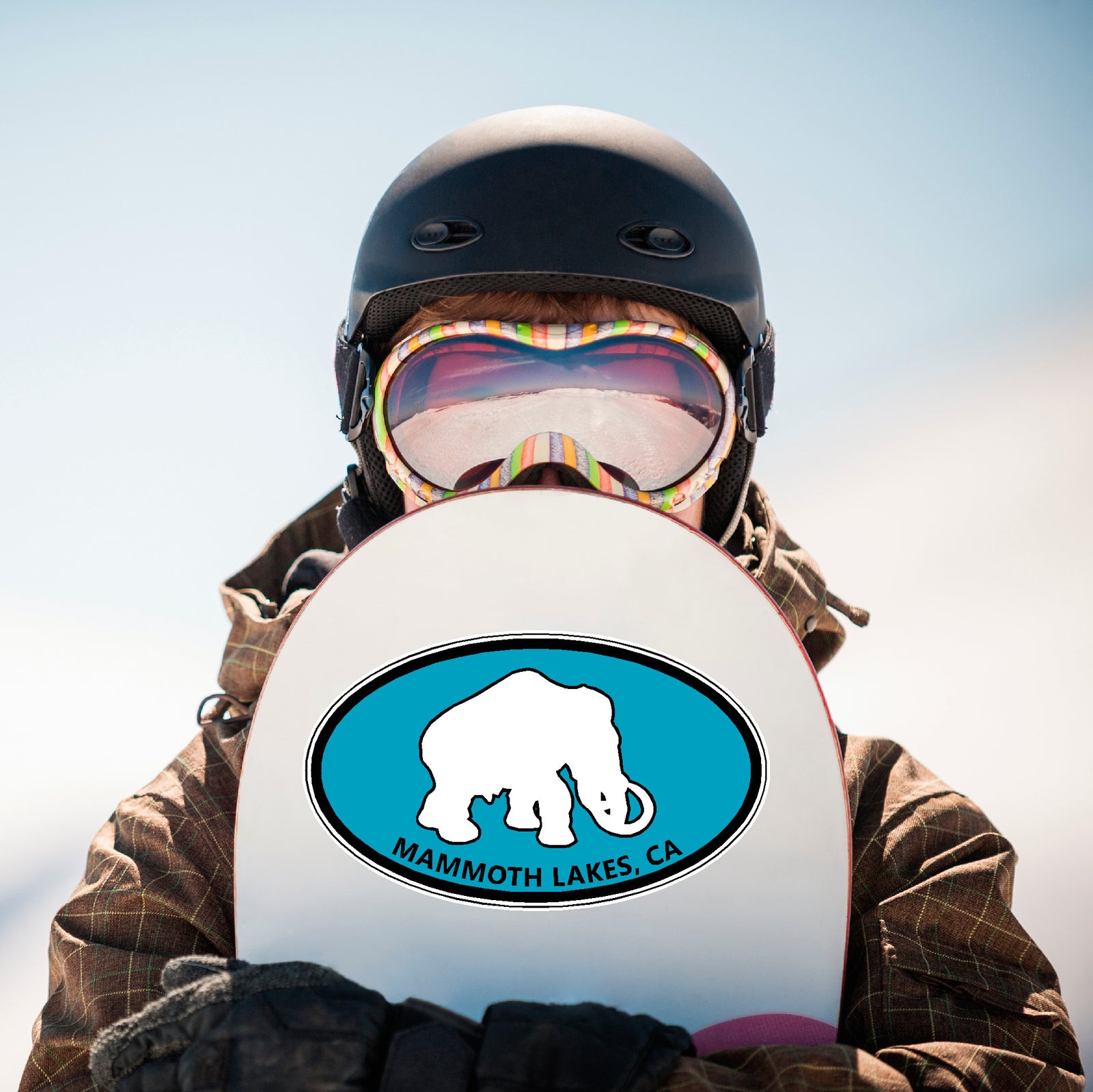 Mammoth Lakes California oval sticker