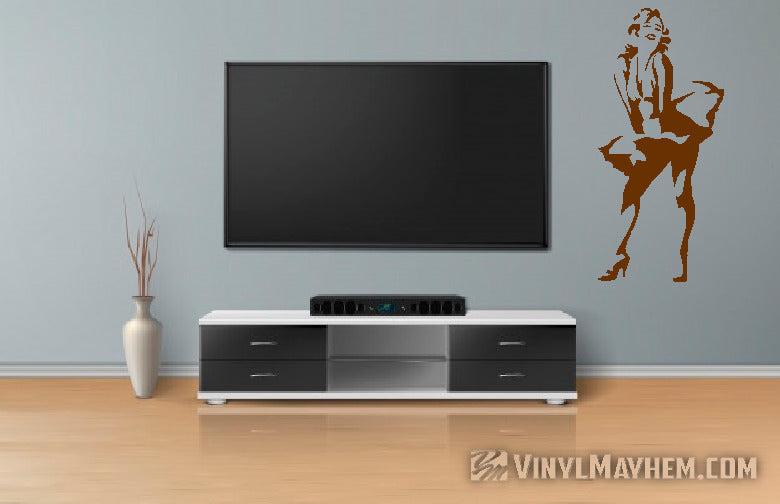 Marilyn Monroe with dress silhouette vinyl sticker