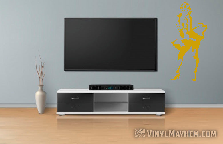 Marilyn Monroe with dress silhouette vinyl sticker