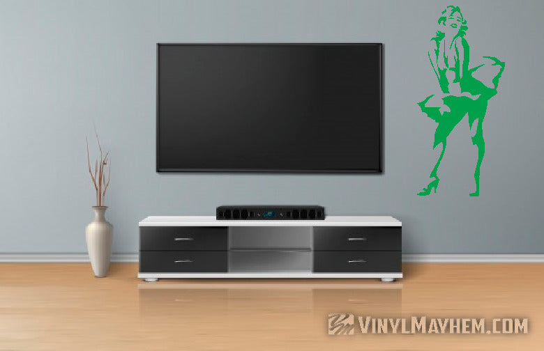 Marilyn Monroe with dress silhouette vinyl sticker
