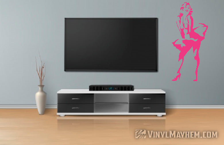 Marilyn Monroe with dress silhouette vinyl sticker