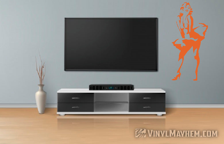Marilyn Monroe with dress silhouette vinyl sticker