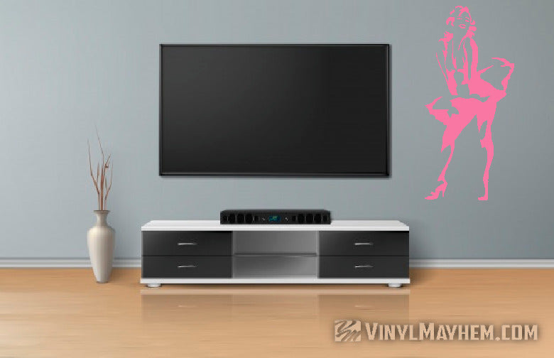 Marilyn Monroe with dress silhouette vinyl sticker
