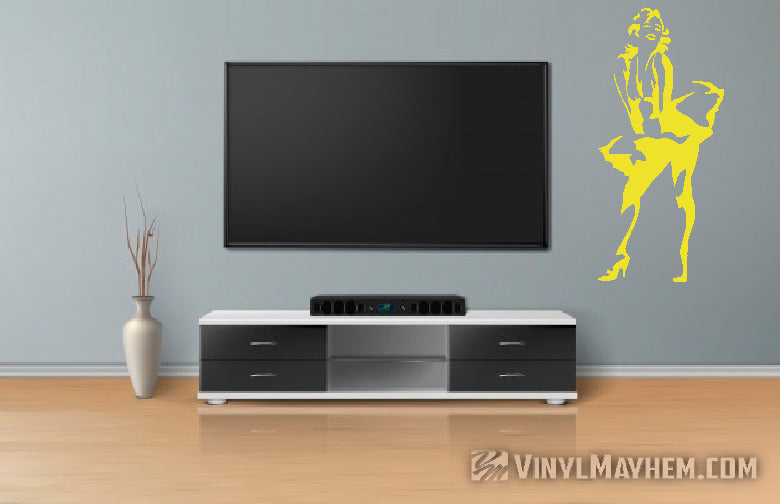 Marilyn Monroe with dress silhouette vinyl sticker