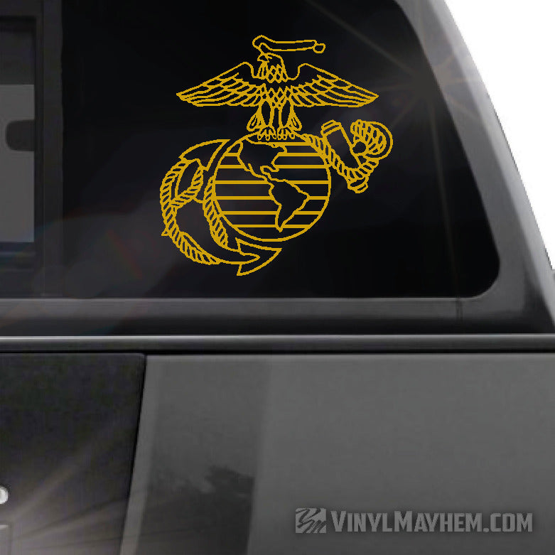 buy Marines Eagle Globe Anchor outline vinyl sticker