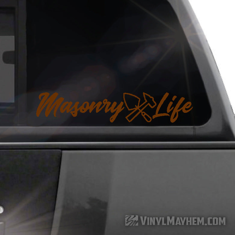 Masonry Life vinyl sticker