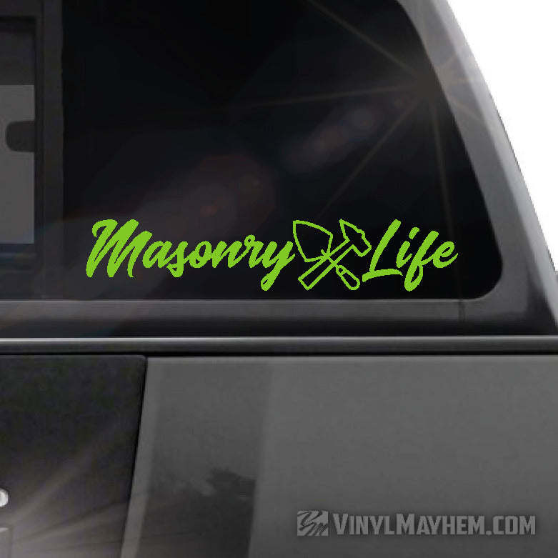Masonry Life vinyl sticker