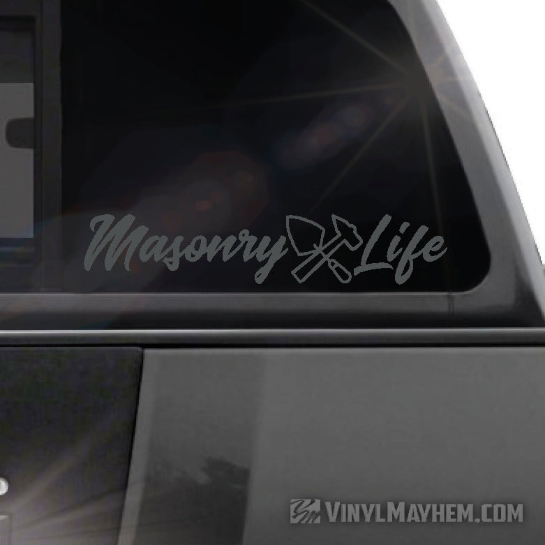 Masonry Life vinyl sticker