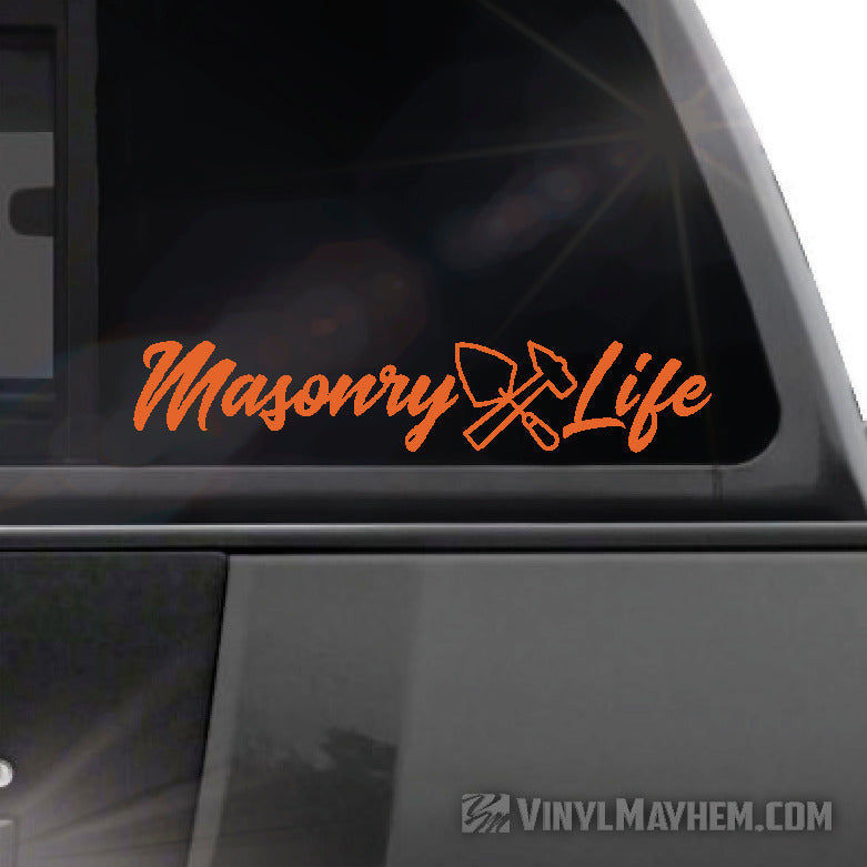 Masonry Life vinyl sticker