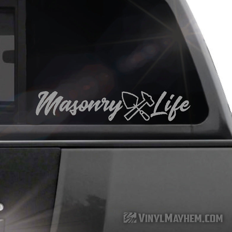 Masonry Life vinyl sticker