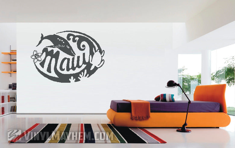 Maui Hawaii Humpback Whale vinyl sticker
