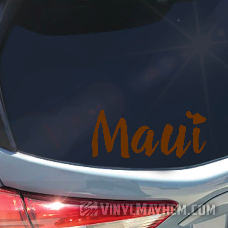Maui with island vinyl sticker