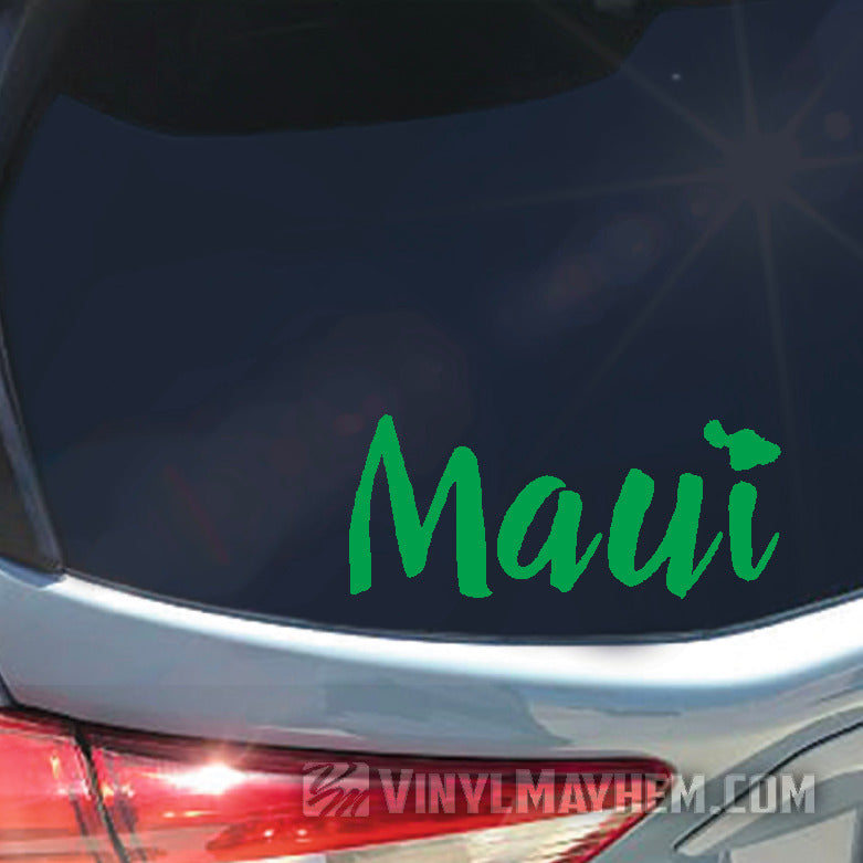 Maui with island vinyl sticker