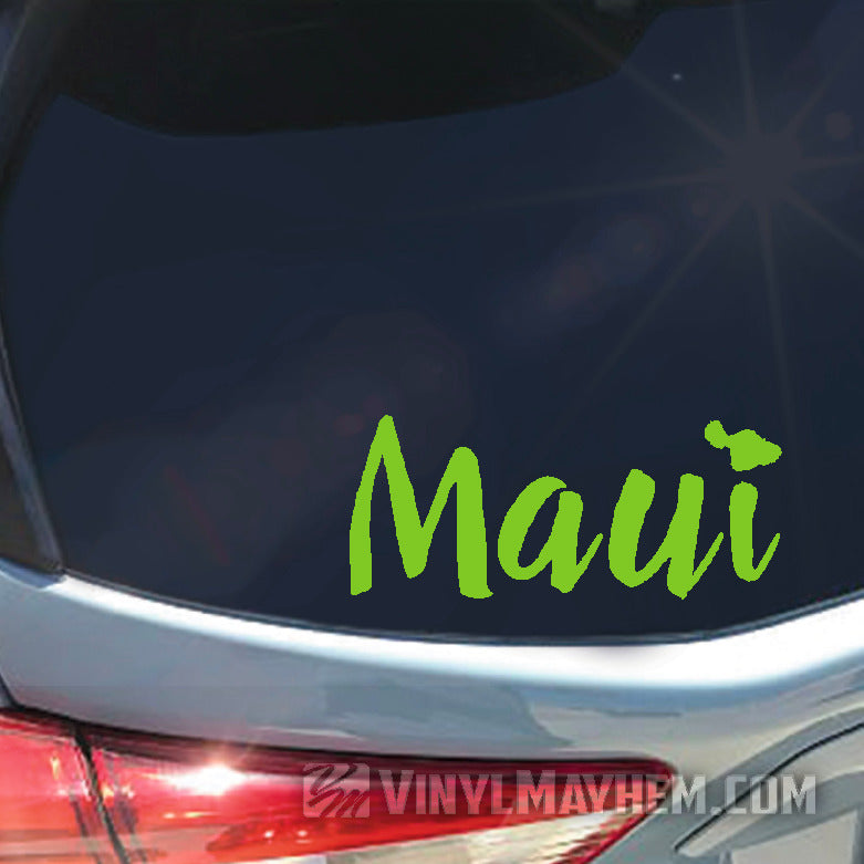 Maui with island vinyl sticker