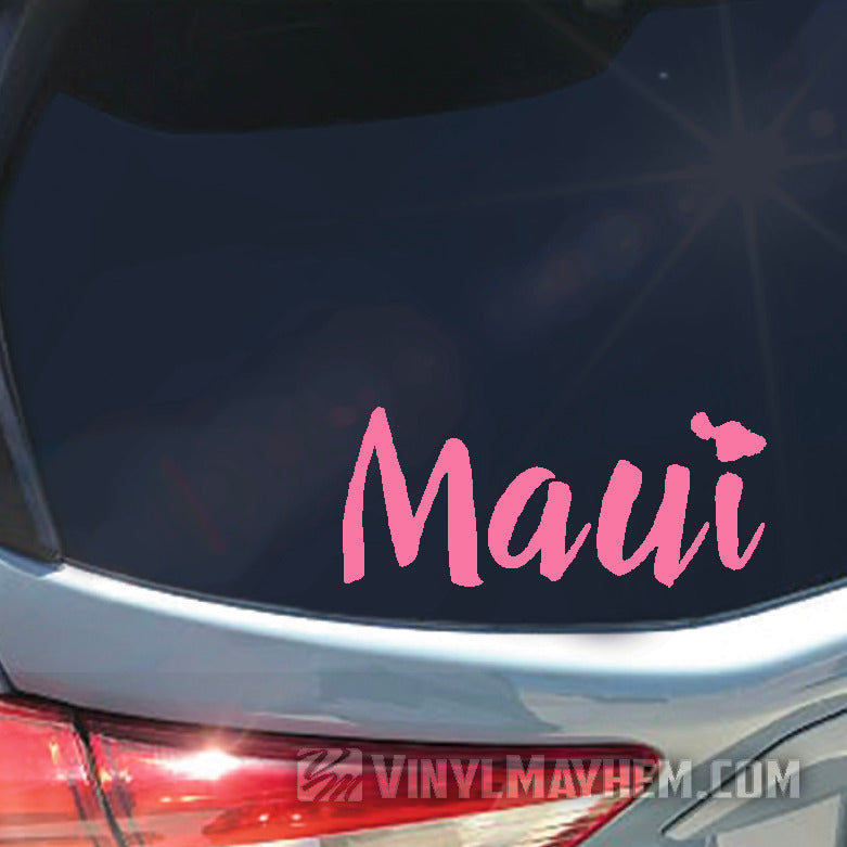 Maui with island vinyl sticker