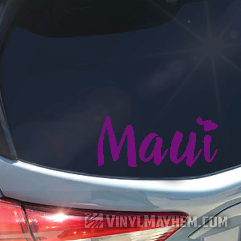 Maui with island vinyl sticker