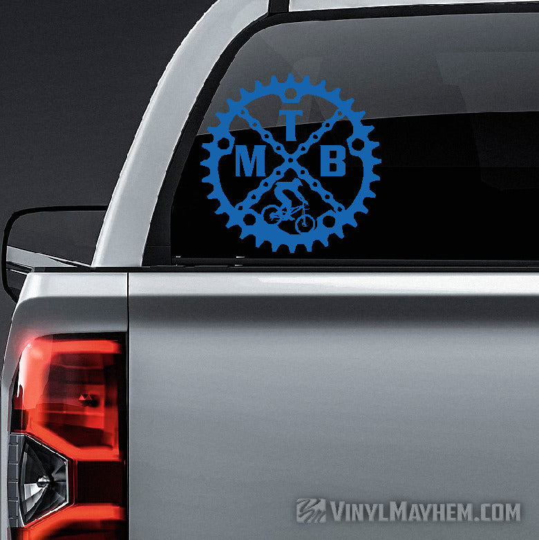 Mountain Biking MTB Gear vinyl sticker