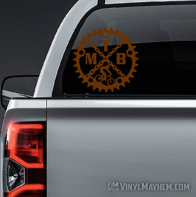 Mountain Biking MTB Gear vinyl sticker