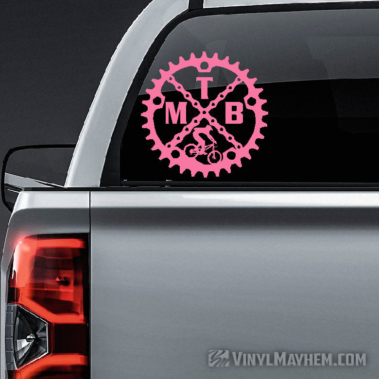 Mountain Biking MTB Gear vinyl sticker