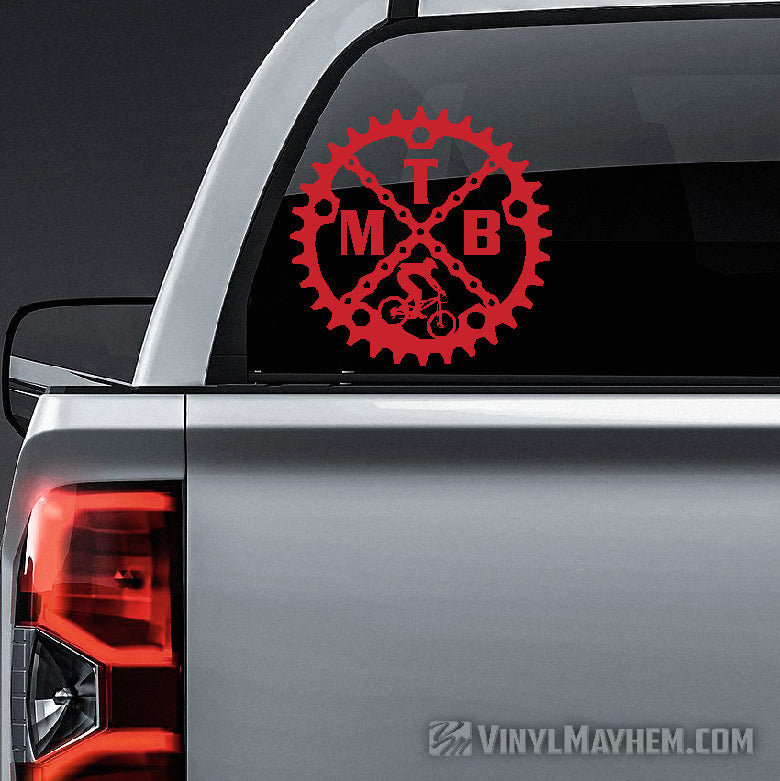 Mountain Biking MTB Gear vinyl sticker