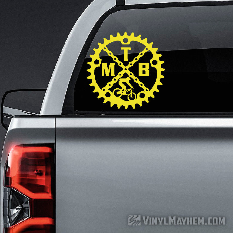 Mountain Biking MTB Gear vinyl sticker