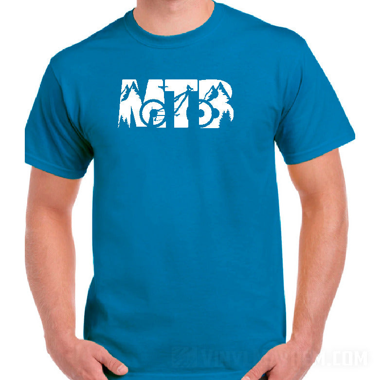 MTB Mountain Bike T-Shirt Clothing Apparel Small / Blue