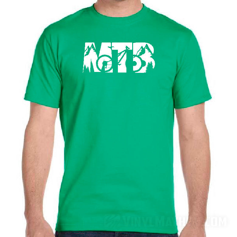 mountainbike tshirt MTB Mountain Bike T-Shirt Clothing Apparel Large / Green