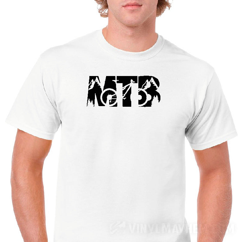 mountainbike tshirt MTB Mountain Bike T-Shirt Clothing Apparel Medium / White