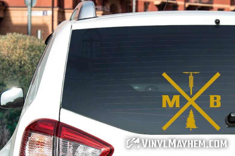MTB Mountain Biking X design vinyl sticker