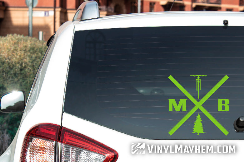 MTB Mountain Biking X design vinyl sticker