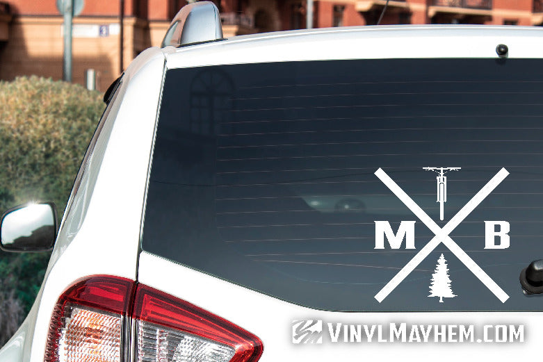 MTB Mountain Biking X design vinyl sticker