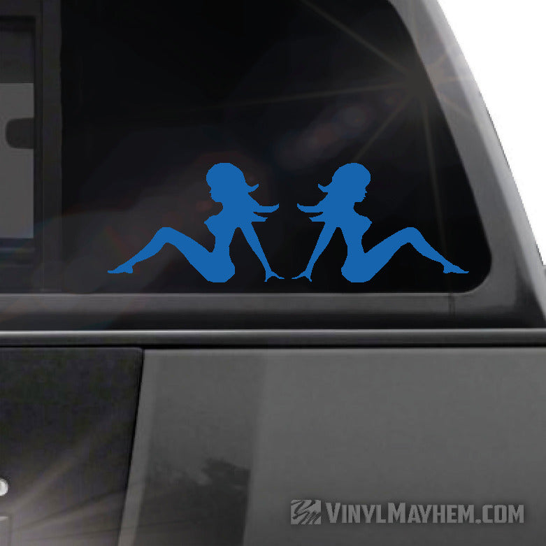 Mud Flap Chicks set of two vinyl stickers