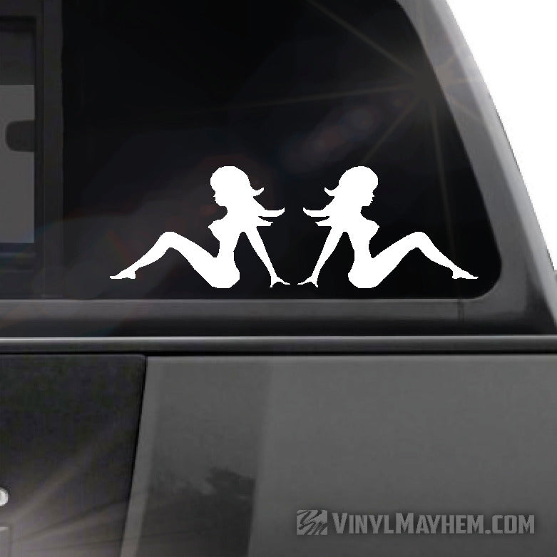 Mud Flap Chicks set of two vinyl stickers