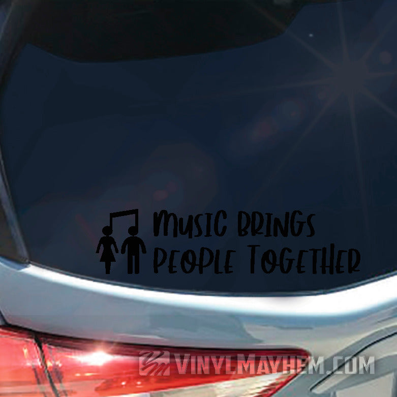 Music Brings People Together vinyl sticker