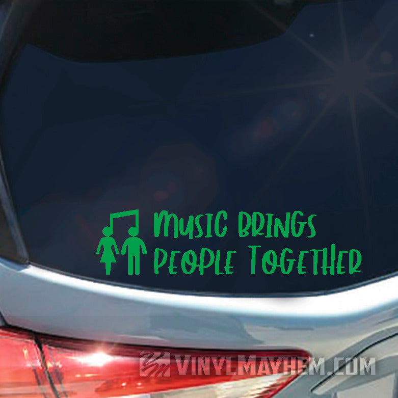 Music Brings People Together vinyl sticker