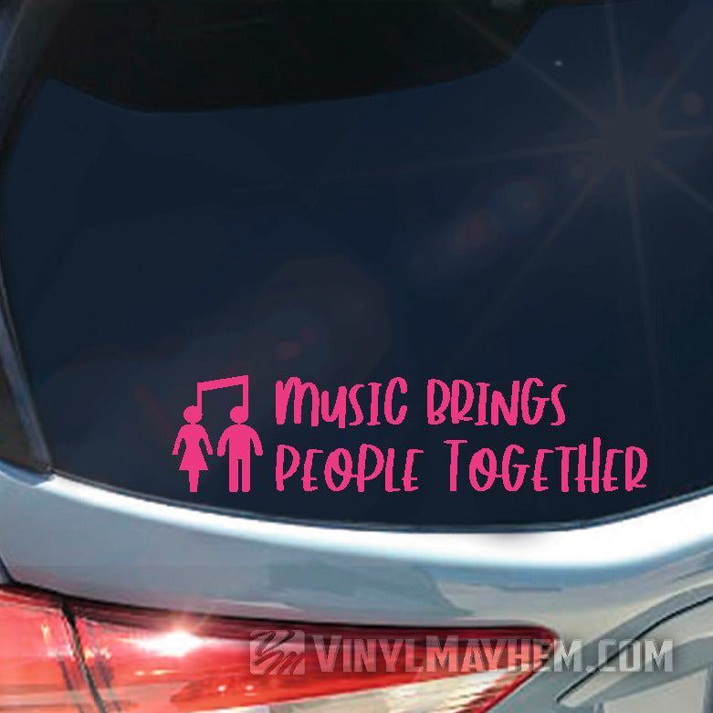Music Brings People Together vinyl sticker