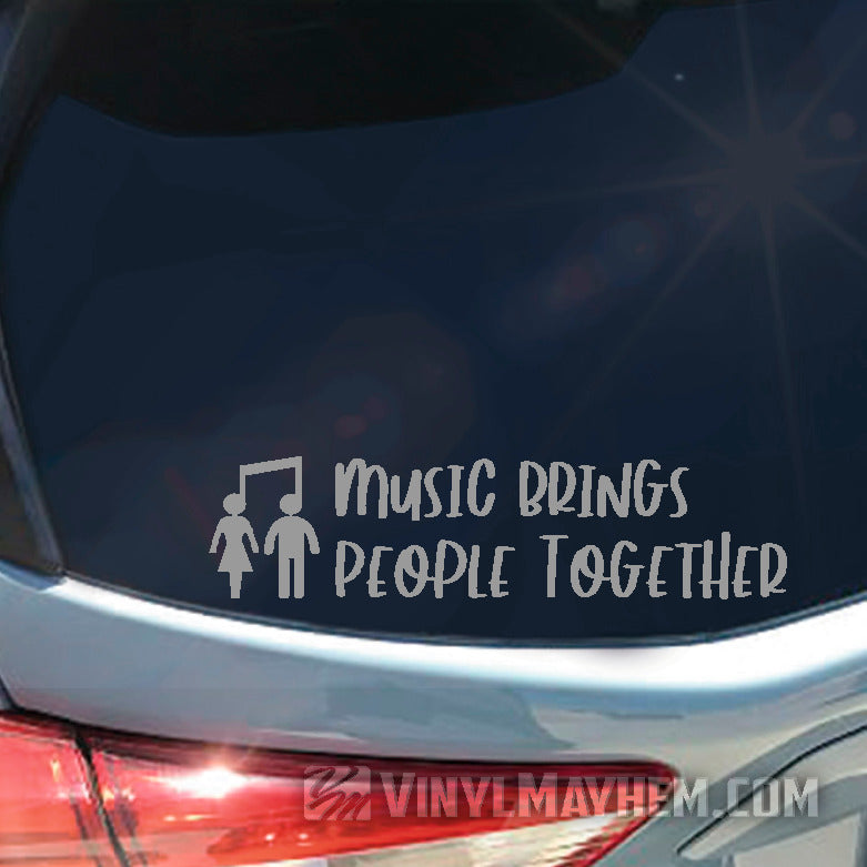 Music Brings People Together vinyl sticker