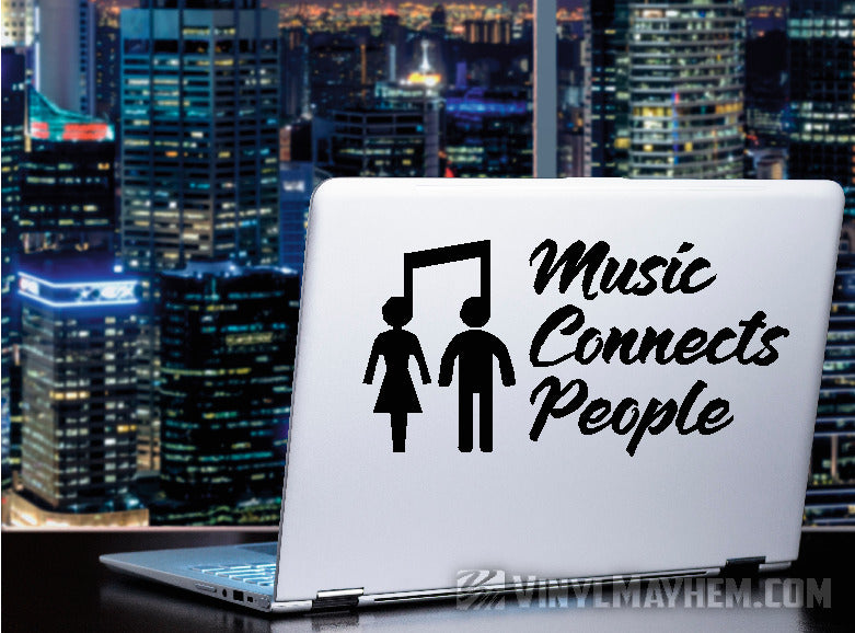 Music Connects People vinyl sticker