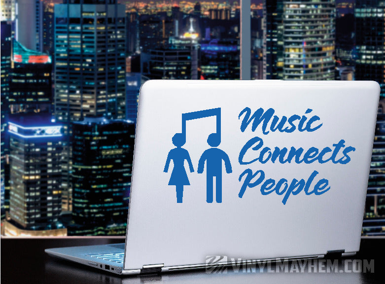Music Connects People vinyl sticker